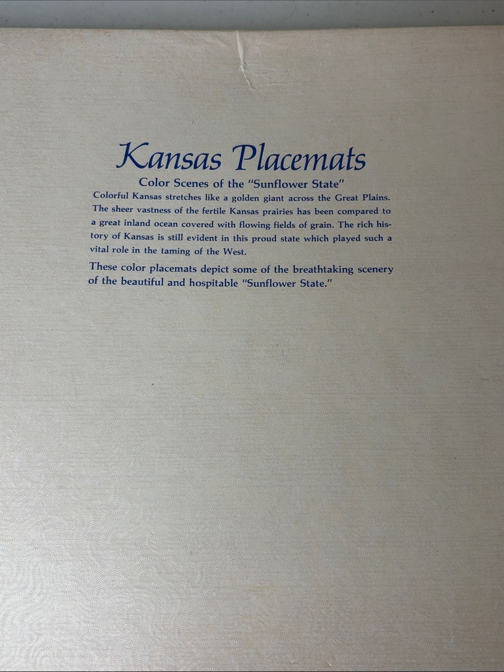 Vintage Bright of America Kansas Placemats Set of 6